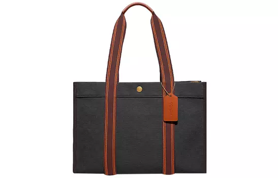 COACH Сумка-туба из ткани Spin Jacquard на одно плечо, женская, черная