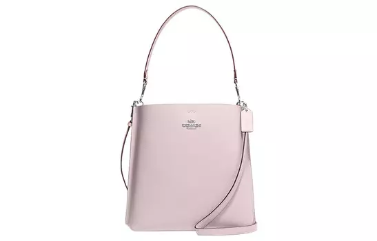 COACH Сумка-ведро Mollie из кожи, сумка-мессенджер, сумка через плечо, женская сумка Tubas, цвет "ледяной розовый"