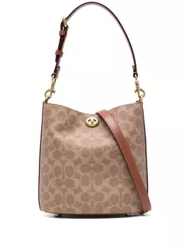 Coach сумка-ведро Willow Soft 19, коричневый