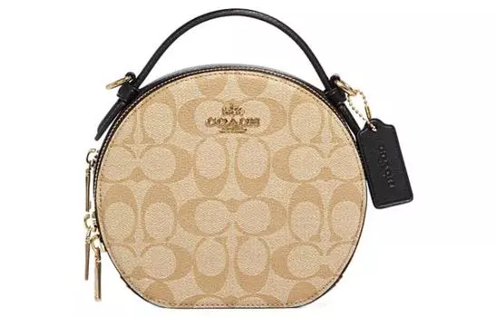 COACH Сумки Canteen из искусственной кожи, сумка через плечо, женская, с монограммой, цвет хаки