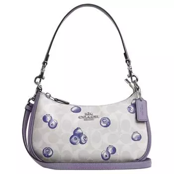 COACH Сумки через плечо с принтом черники Teri, светло-фиолетовые