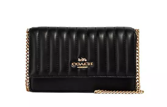 COACH Женская кожаная сумка через плечо Trumpets, черная