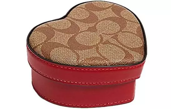 COACH Женская шкатулка для хранения ювелирных изделий, Red