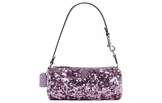 COACH Женская сумка через плечо Nolita из гладкой телячьей кожи в стиле пэчворк, фиолетового цвета