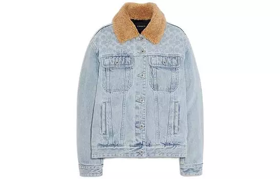 COACH Женские бархатные куртки, цвет Blue
