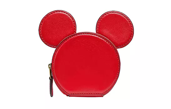 COACH Женский кошелек из коровьей кожи, красный, от Disney/Disney, Collaboration