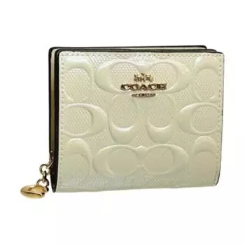 COACH Женский кошелек из лакированной кожи, белый