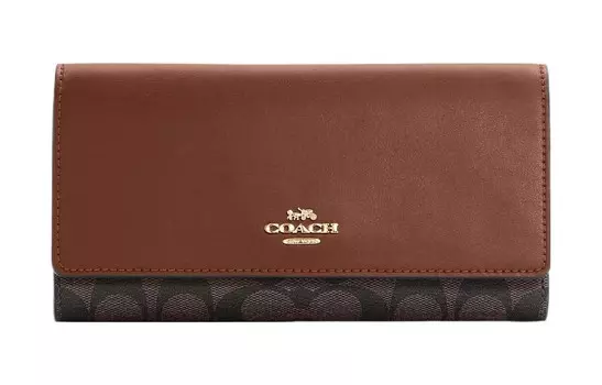 COACH Женский кошелек тройного сложения Кошелек, Basic Set (Bag and Dust Bag)