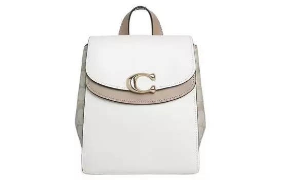 COACH Женский рюкзак Celia Canvas с коровьей кожей, светло-хаки