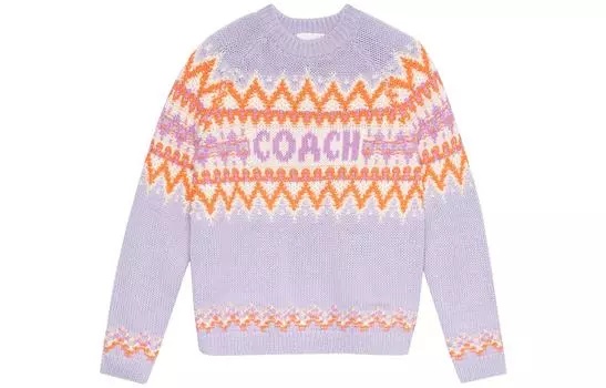 COACH Женский свитер FW22 Сиреневый Фиолетовый