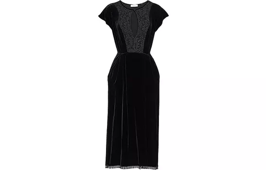 COACH Женское платье с короткими рукавами, цвет Black