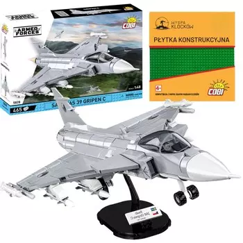 COBI 5828 БЛОКИРУЕТ самолет SAAB JAS 39 GRIPEN C Armed Forces 465 EL. + ТАРЕЛКА