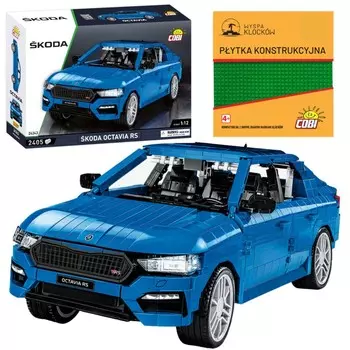 COBI BLOCKS 24343 koda Octavia RS CARS 1:12 КЛАСС 2405. + ТАРЕЛКА