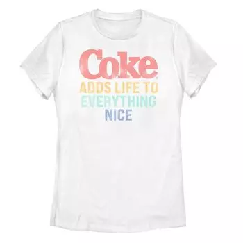 Coca Cola Coke для юниоров добавляет футболку с надписью Life Licensed Character