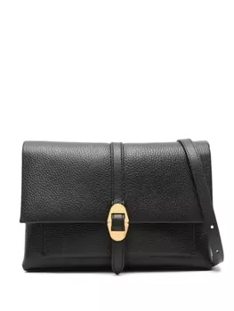 Coccinelle клатч с пряжкой-логотипом, черный