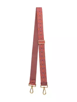 Coccinelle ремень для сумки с вышивкой, розовый