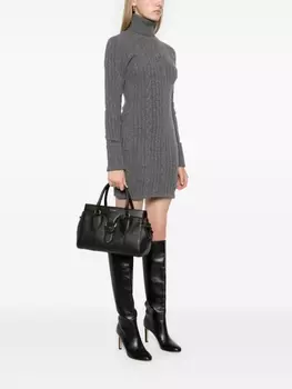 Coccinelle сумка-тоут из зернистой кожи, черный