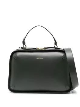 Coccinelle сумка-тоут с тисненым логотипом, зеленый