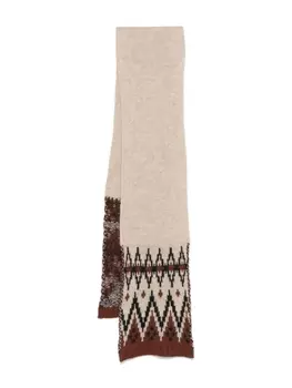 Coccinelle жаккардовый шарф с узором, серый