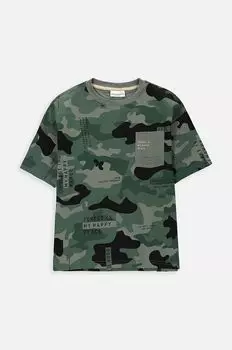 Coccodrillo Детская хлопковая футболка, зеленый