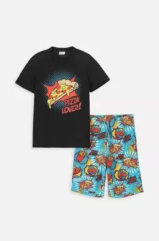 Coccodrillo Детская хлопковая пижама, зеленый