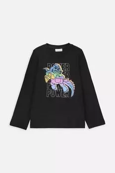 Coccodrillo Детский хлопковый лонгслив, черный