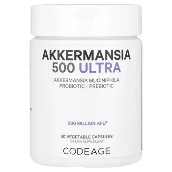 Codeage, Akkermansia 500 Ultra, аккермансия, 90 растительных капсул