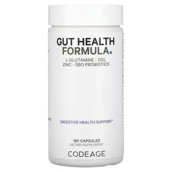 Codeage, Digestion, состав для здоровья кишечника, 180 капсул