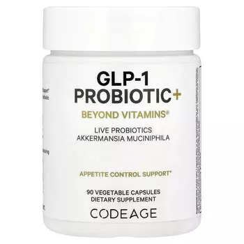 Codeage, GLP-1 Probiotic +, 90 растительных капсул