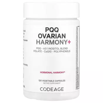 Codeage, PQQ Ovarian Harmony +, 120 растительных капсул