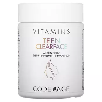 Codeage Teen Clearface Vitamins для всех типов кожи, 60 капсул