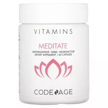 Codeage Vitamins Meditate ашваганда габа нейрофактор, 60 капсул