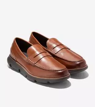 Cole Haan 4.ZEROGRAND Пенни-лоферы, цвет british tan-chocolate-black