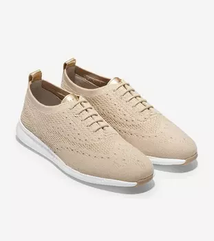 Cole Haan Женские оксфорды 2.ZEROGRAND Wingtip Oxford, цвет rye stitchlite-optic white