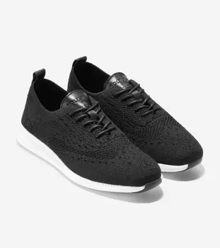 Cole Haan Женские оксфорды 2.ZEROGRAND Wingtip Oxford, цвет black stitchlite-optic white