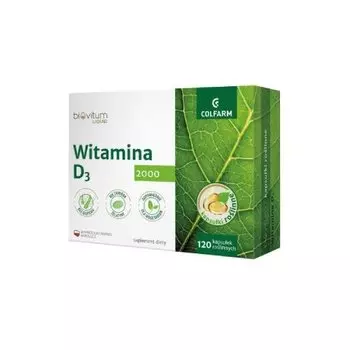 Colfarm, Биовитум жидкий витамин D3 2000, 120 капсул