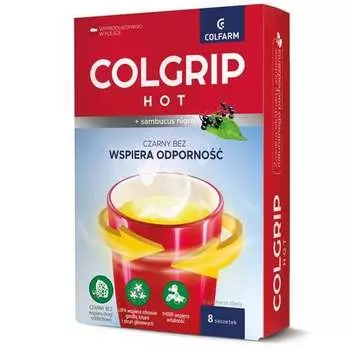 Colfarm, Colgrip Hot 8 пакетиков поддерживает иммунитет