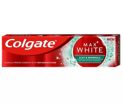 Colgate Max White Clay&Minerals Зубная паста, 75 ml