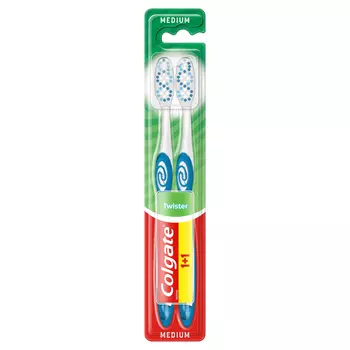 Colgate Twister Fresh средняя зубная щетка, 2 шт/1 упаковка