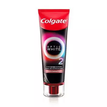 Colgate Зубная паста Optic White O2 Персик Османтус 85 г, Red