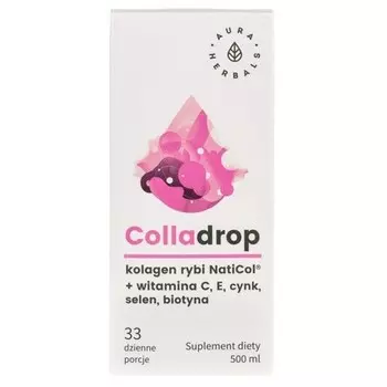 Colladrop Рыбий коллаген Naticol® + витамин С 500мл, Aura Herbals