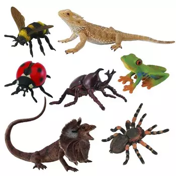 Collecta, Коллекционная фигурка, Набор фигурок насекомых и ящериц, Фигурки насекомых, кат.