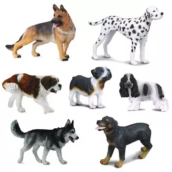 Collecta, Коллекционная фигурка, набор из 7 собак, домашних животных, кат. № 66969.