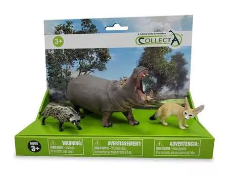 Collecta, Коллекционные фигурки, набор из 3 диких животных в упаковке