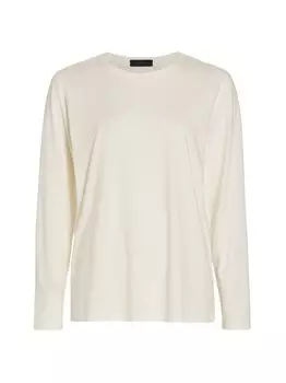 COLLECTION Футболка с круглым вырезом и длинными рукавами Saks Fifth Avenue