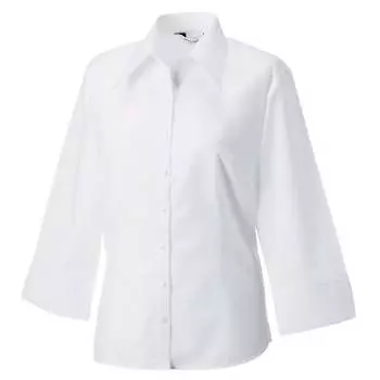 Collection Женская приталенная рубашка из тенселя с рукавом 3/4 Russell, белый