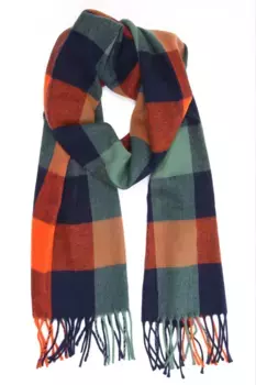 COLLEZIONE ALESSANDRO модный шарф "Chadia", в ярких зимних тонах, цвет морской волны