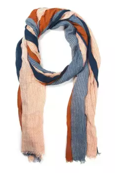 COLLEZIONE ALESSANDRO модный шарф "Fenja" в полоску с мелкими точками, синий