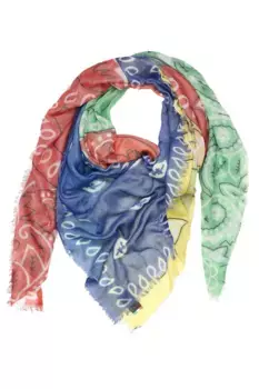 COLLEZIONE ALESSANDRO модный шарф "Фестиваль" с энергичным миксом узоров, синий