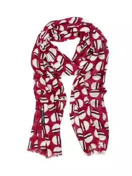COLLEZIONE ALESSANDRO модный шарф "Лина", в образе 70-х, красный
